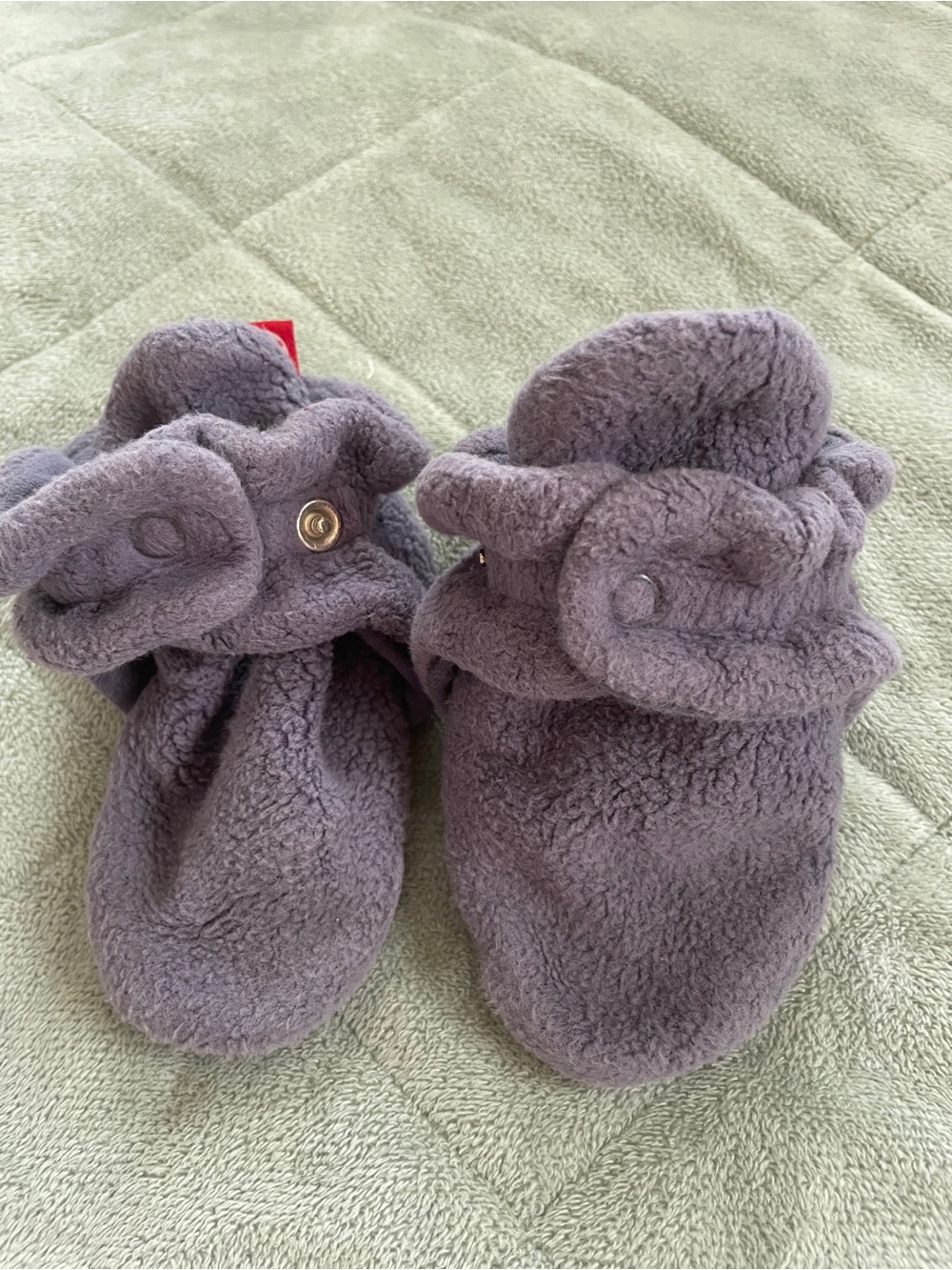 Zutano Lavender Fleece Baby Booties